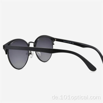 Runde Cat Eye Metall Damensonnenbrille